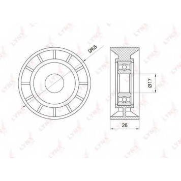 Паразитный / ведущий ролик поликлинового ременя LYNXauto PB-7002