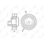 Паразитный / ведущий ролик поликлинового ременя LYNXauto PB-7003