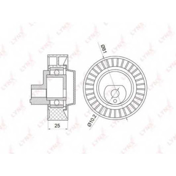 Паразитный / ведущий ролик поликлинового ременя LYNXauto PB-7003