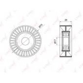 Паразитный / ведущий ролик поликлинового ременя LYNXauto PB-7005