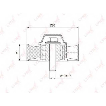 Паразитный / ведущий ролик поликлинового ременя LYNXauto PB-7007