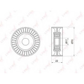 Паразитный / ведущий ролик поликлинового ременя LYNXauto PB-7015