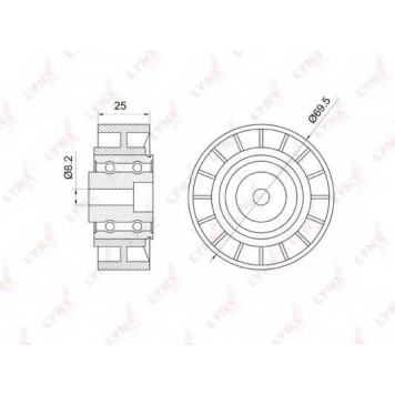 Паразитный / ведущий ролик поликлинового ременя LYNXauto PB-7017