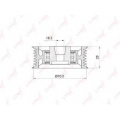 Паразитный / ведущий ролик поликлинового ременя LYNXauto PB-7022
