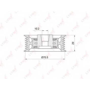 Паразитный / ведущий ролик поликлинового ременя LYNXauto PB-7022