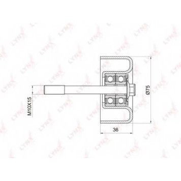 Паразитный / ведущий ролик поликлинового ременя LYNXauto PB-7026