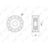 Паразитный / ведущий ролик поликлинового ременя LYNXauto PB-7027