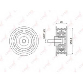 Паразитный / ведущий ролик поликлинового ременя LYNXauto PB-7029