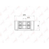 Паразитный / ведущий ролик поликлинового ременя LYNXauto PB-7033