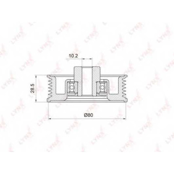 Паразитный / ведущий ролик поликлинового ременя LYNXauto PB-7035