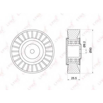 Паразитный / ведущий ролик поликлинового ременя LYNXauto PB-7036