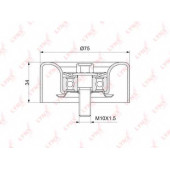 Паразитный / ведущий ролик поликлинового ременя LYNXauto PB-7043