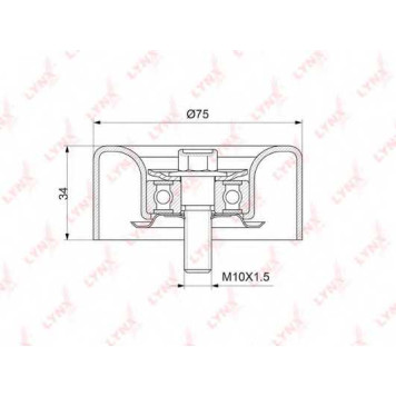 Паразитный / ведущий ролик поликлинового ременя LYNXauto PB-7043