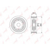 Паразитный / ведущий ролик поликлинового ременя LYNXauto PB-7062