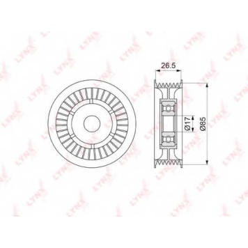 Паразитный / ведущий ролик поликлинового ременя LYNXauto PB-7062