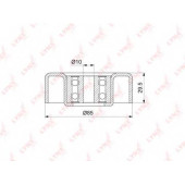 Паразитный / ведущий ролик поликлинового ременя LYNXauto PB-7070