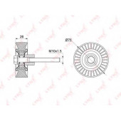 Паразитный / ведущий ролик поликлинового ременя LYNXauto PB-7125