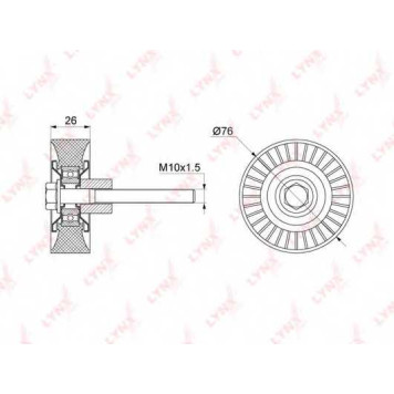 Паразитный / ведущий ролик поликлинового ременя LYNXauto PB-7125
