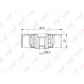 Паразитный / ведущий ролик поликлинового ременя LYNXauto PB-7129