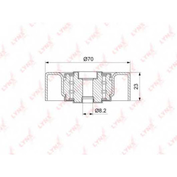 Паразитный / ведущий ролик поликлинового ременя LYNXauto PB-7129