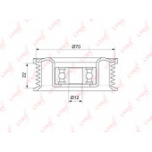 Паразитный / ведущий ролик поликлинового ременя LYNXauto PB-7134