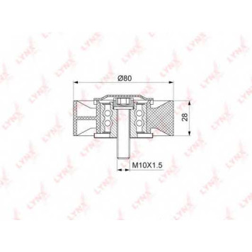 Паразитный / ведущий ролик поликлинового ременя LYNXauto PB-7165