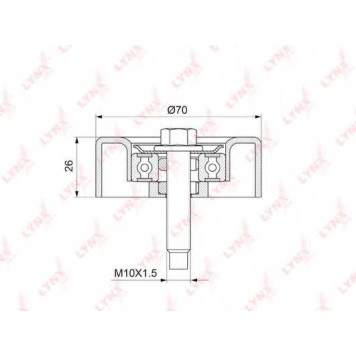Паразитный / ведущий ролик поликлинового ременя LYNXauto PB-7178