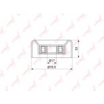 Паразитный / ведущий ролик поликлинового ременя LYNXauto PB-7191