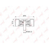 Паразитный / ведущий ролик поликлинового ременя LYNXauto PB-7203
