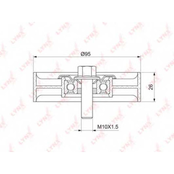 Паразитный / ведущий ролик поликлинового ременя LYNXauto PB-7217