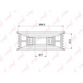Паразитный / ведущий ролик поликлинового ременя LYNXauto PB-7219
