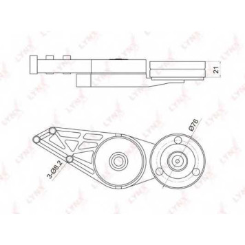 Натяжитель ремня LYNXauto PT-3002