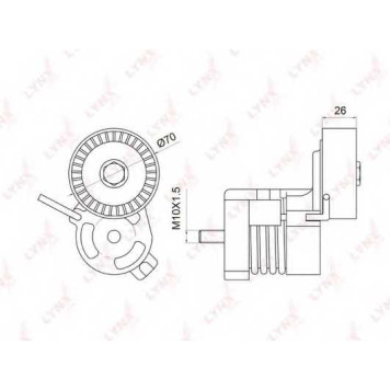 Натяжитель ремня LYNXauto PT-3008