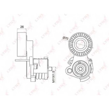 Натяжитель ремня LYNXauto PT-3009