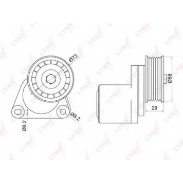 Натяжитель ремня LYNXauto PT-3013