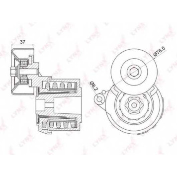 Натяжитель ремня LYNXauto PT-3015