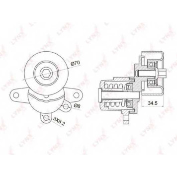 Натяжитель ремня LYNXauto PT-3028