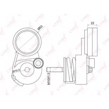 Натяжитель ремня LYNXauto PT-3033