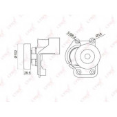 Натяжитель ремня LYNXauto PT-3047