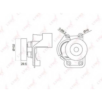 Натяжитель ремня LYNXauto PT-3047