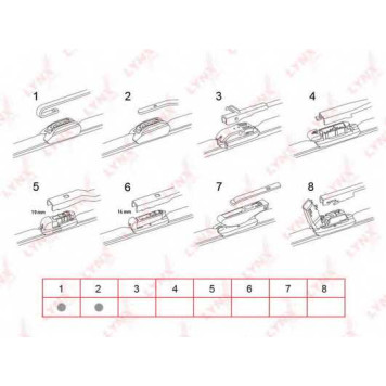 Щетка стеклоочистителя бескаркасная LYNXauto XF330