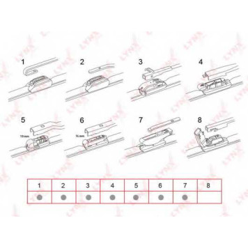 Щетка стеклоочистителя бескаркасная LYNXauto XF500