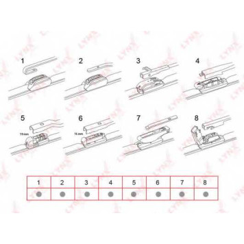 Щетка стеклоочистителя бескаркасная LYNXauto XF650