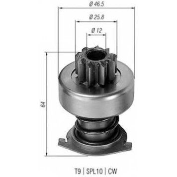 Ведущая шестерня стартера MAGNETI MARELLI AMB0208 / 940113020208
