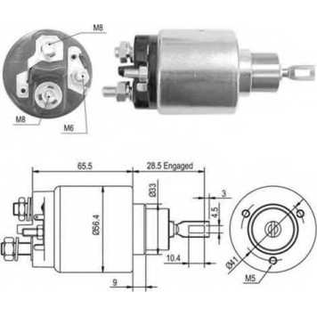 Тяговое реле стартера MAGNETI MARELLI AME0428 / 940113050428