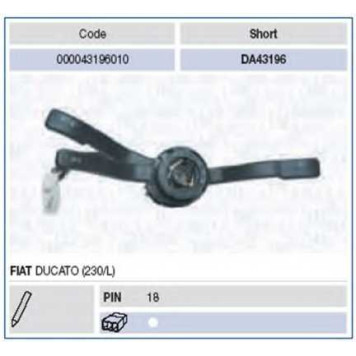 Выключатель на колонке рулевого управления MAGNETI MARELLI DA43196 / 000043196010