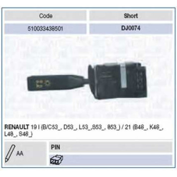 Выключатель на колонке рулевого управления MAGNETI MARELLI DJ0074 / 510033438501