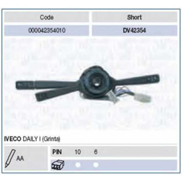 Выключатель на колонке рулевого управления MAGNETI MARELLI DV42354 / 000042354010-1