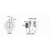 Генератор 95А для CITROEN EVASION, JUMPER, XANTIA, XM, XSARA, ZX / FIAT DUCATO, ULYSSE / LANCIA ZETA / PEUGEOT 306, 405, 406, 605, 806, BOXER <b>MAGNETI MARELLI 943356964010 / MAR5026</b>