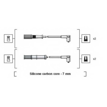 Комплект проводов зажигания MAGNETI MARELLI MSK1161 / 941318111161-1
